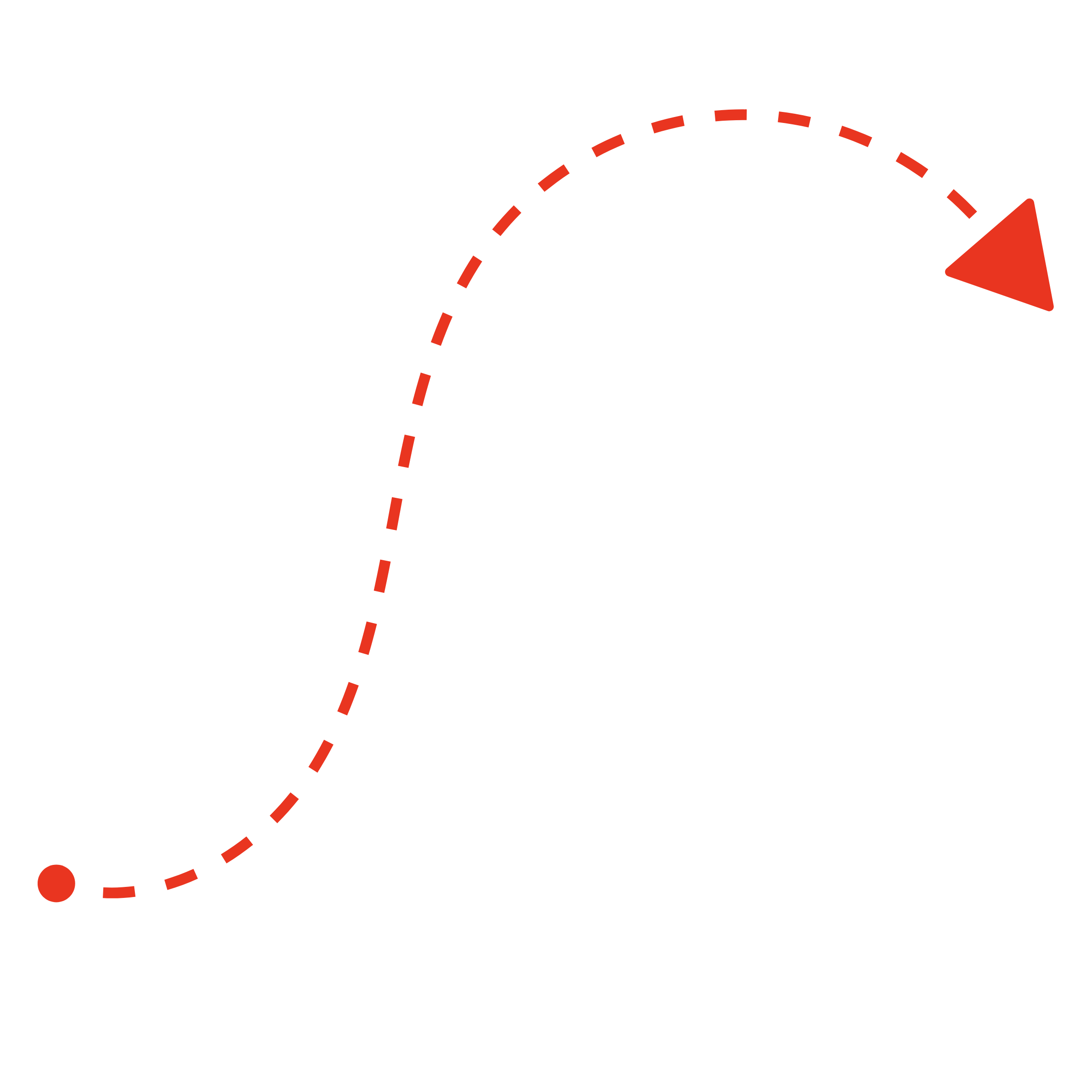 Winding Red Arrow